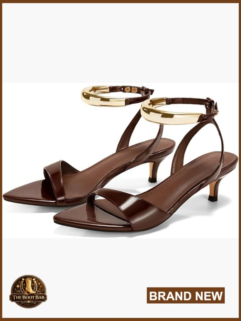 Low Kitten Heel Strappy Sandals Pointed Open Toe Summer Dress Shoes